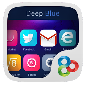 Deep Blue GO Launcher Theme v1.0