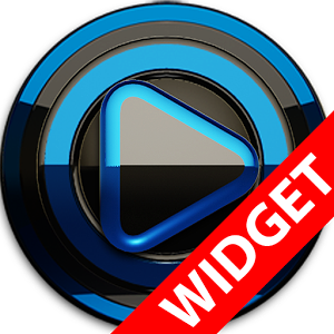 Poweramp widget BLACK BLUE v2.01