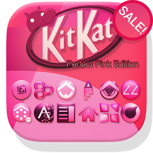 Pink KitKat Launcher Theme v2.43