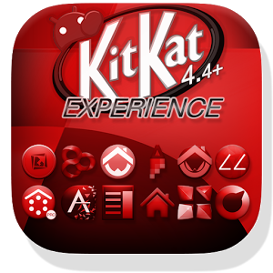 Red KitKat Launcher Theme v2.41