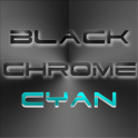 BLACKCHROME CYAN LAUNCHER ICON v3.1.1